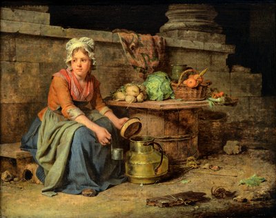 The Little Milkmaid by Michel Martin Drolling